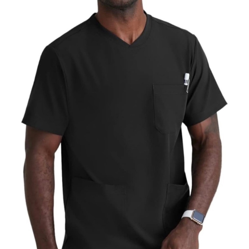 NWT Barco Men's Black Scrub Top SKECHERS